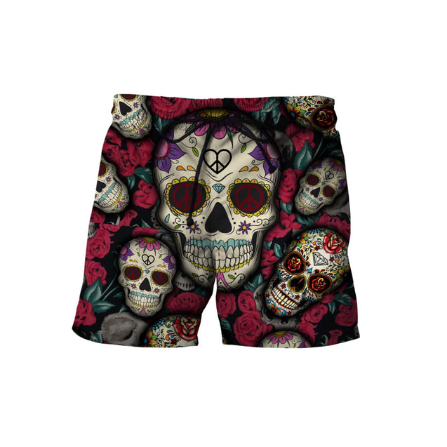 Floral Hippie Skulls 3D All Over Printed For Men And Women Shirts DA03122002