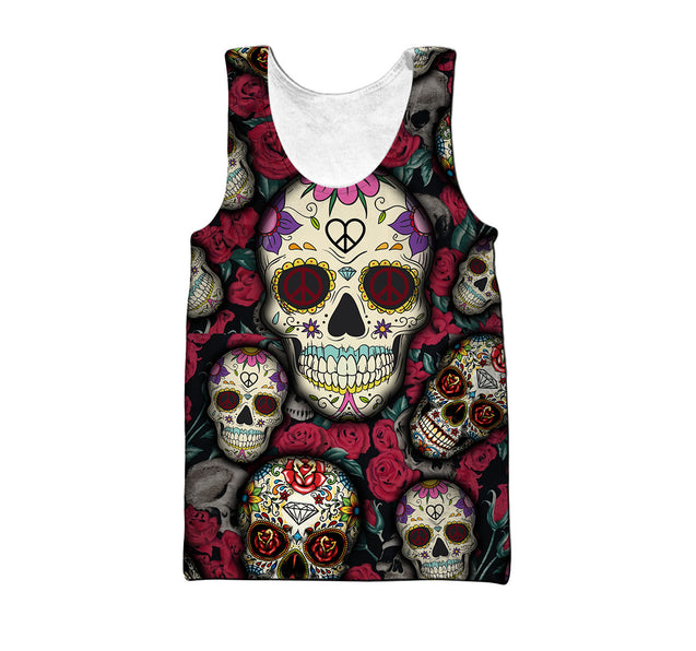 Floral Hippie Skulls 3D All Over Printed For Men And Women Shirts DA03122002