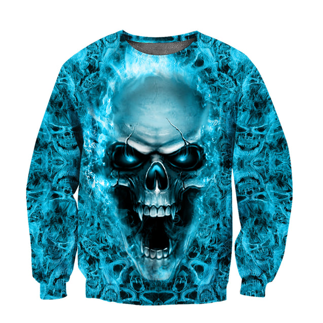 Blue Skulls 3D All Over Printed For Men And Women Shirts DD04122002