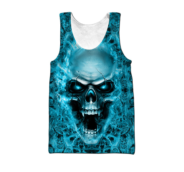 Blue Skulls 3D All Over Printed For Men And Women Shirts DD04122002