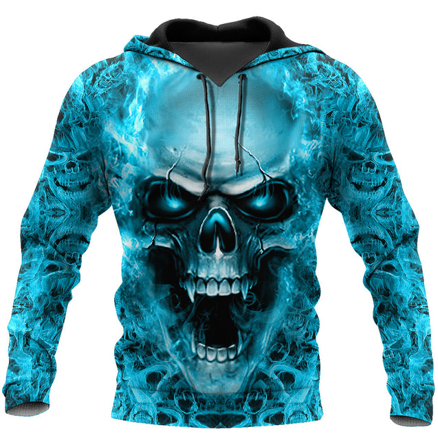 Blue Skulls 3D All Over Printed For Men And Women Shirts DD04122002