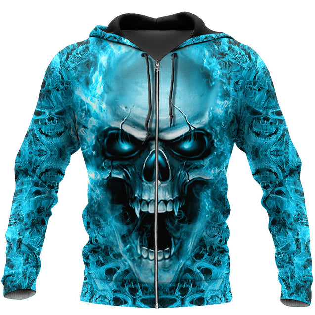 Blue Skulls 3D All Over Printed For Men And Women Shirts DD04122002