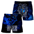 Blue Skull Firefighter Hoodie Shirts For Men And Women DD05122001HHND