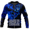 Blue Skull Firefighter Hoodie Shirts For Men And Women DD05122001HHND