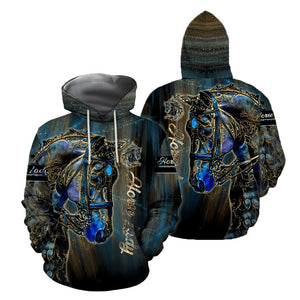 Premium American Quarter Horse Poseidon 3D All Over Printed Hoodie For Men And Women HHT04122002