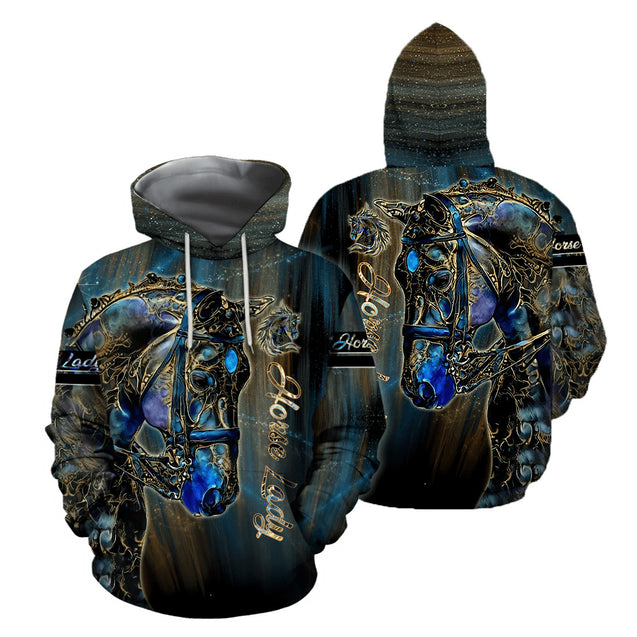 Premium American Quarter Horse Poseidon 3D All Over Printed Hoodie For Men And Women HHT04122002