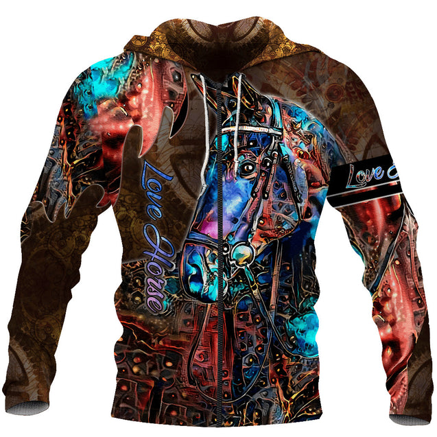 Premium Love Horse 3D All Over Printed Hoodie For Men And Women HHT05122007