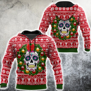 Skulls Christmas 3D All Over Printed Unisex Shirts DD07122001