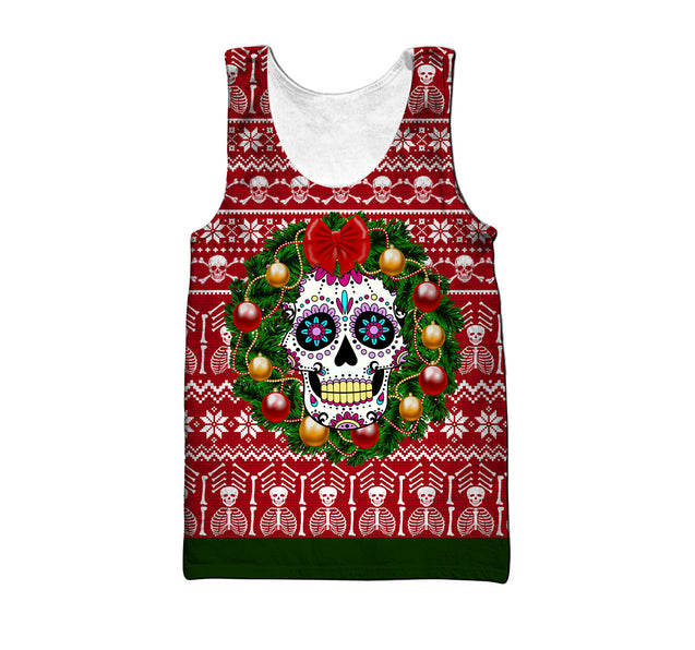 Skulls Christmas 3D All Over Printed Unisex Shirts DD07122001