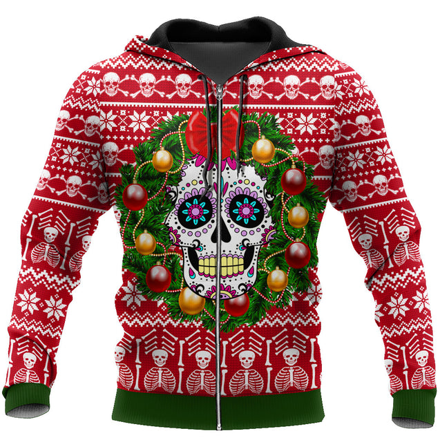 Skulls Christmas 3D All Over Printed Unisex Shirts DD07122001