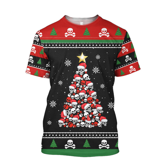 Skulls Christmas 3D All Over Printed Unisex Shirts NTN12072001