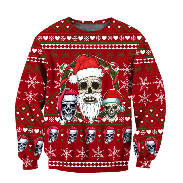 Skulls Christmas 3D All Over Printed Unisex Shirts DD07122002