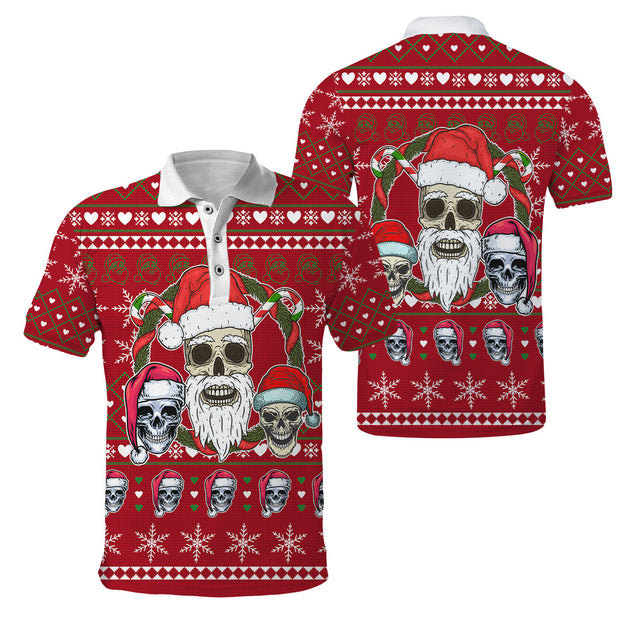 Skulls Christmas 3D All Over Printed Unisex Shirts DD07122002