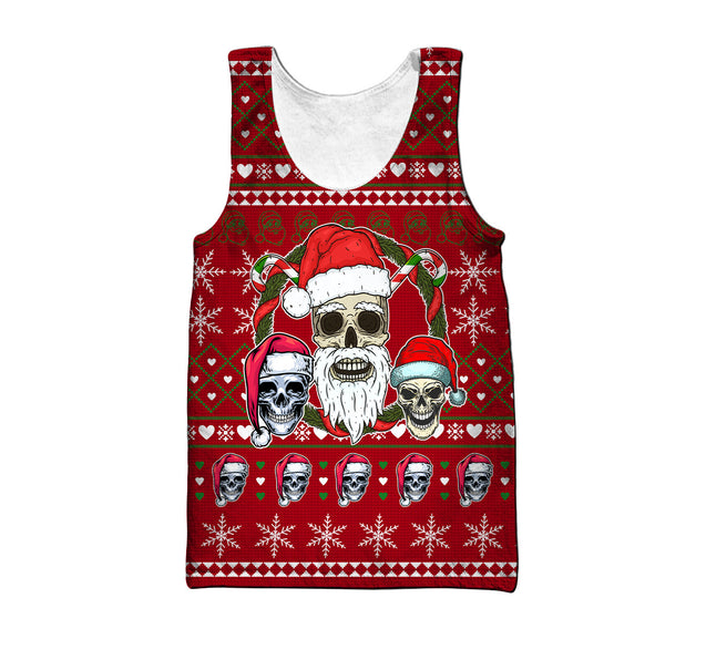 Skulls Christmas 3D All Over Printed Unisex Shirts DD07122002