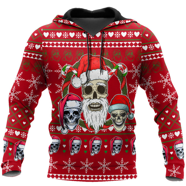 Skulls Christmas 3D All Over Printed Unisex Shirts DD07122002