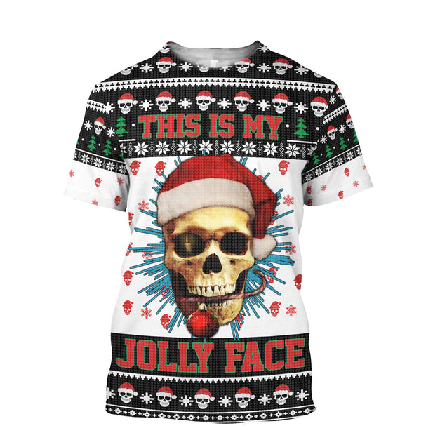 Skulls Christmas 3D All Over Printed Unisex Shirts DA09122002