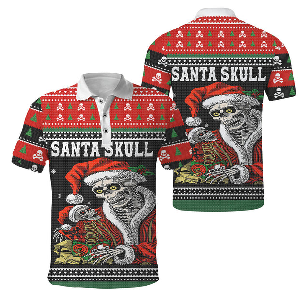 Skulls Christmas 3D All Over Printed Unisex Shirts DA08122003