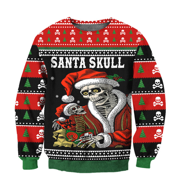 Skulls Christmas 3D All Over Printed Unisex Shirts DA08122003