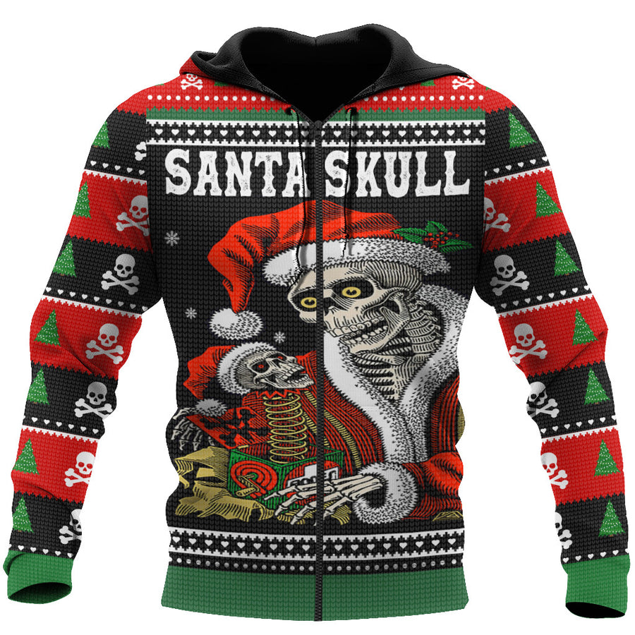 Skulls Christmas 3D All Over Printed Unisex Shirts DA08122003