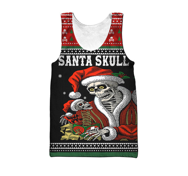 Skulls Christmas 3D All Over Printed Unisex Shirts DA08122003