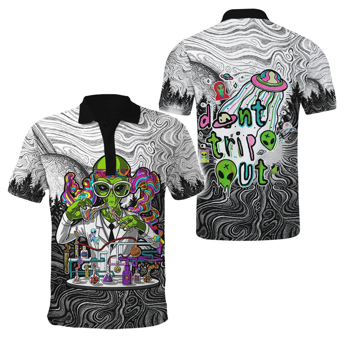 Alien Hippie Trip 3D All Over Printed Unisex Shirts AM122036HH