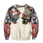 Japan Culture 3D All Over Printed Combo Sweater + Sweatpant