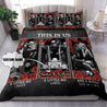 Customize Name Biker Couple Skulls Art Bedding Set MH12122005