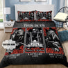 Customize Name Biker Couple Skulls Art Bedding Set MH12122005