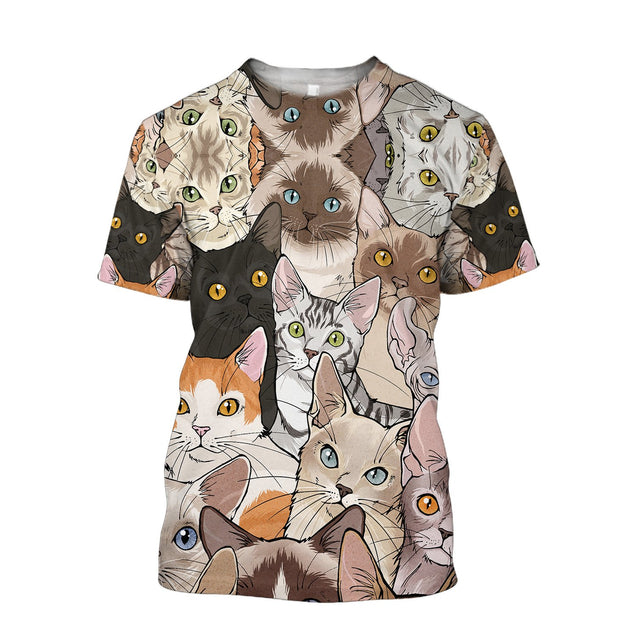 Cat Lover 3D All Over Printed shirt & short for men and women PL