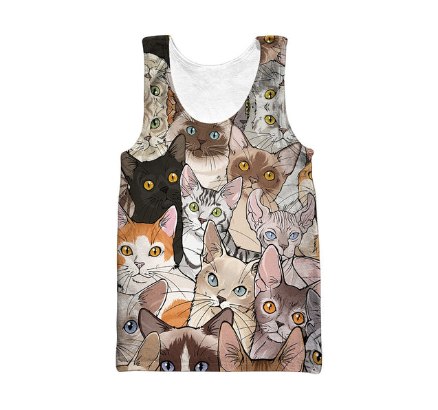 Cat Lover 3D All Over Printed shirt & short for men and women PL