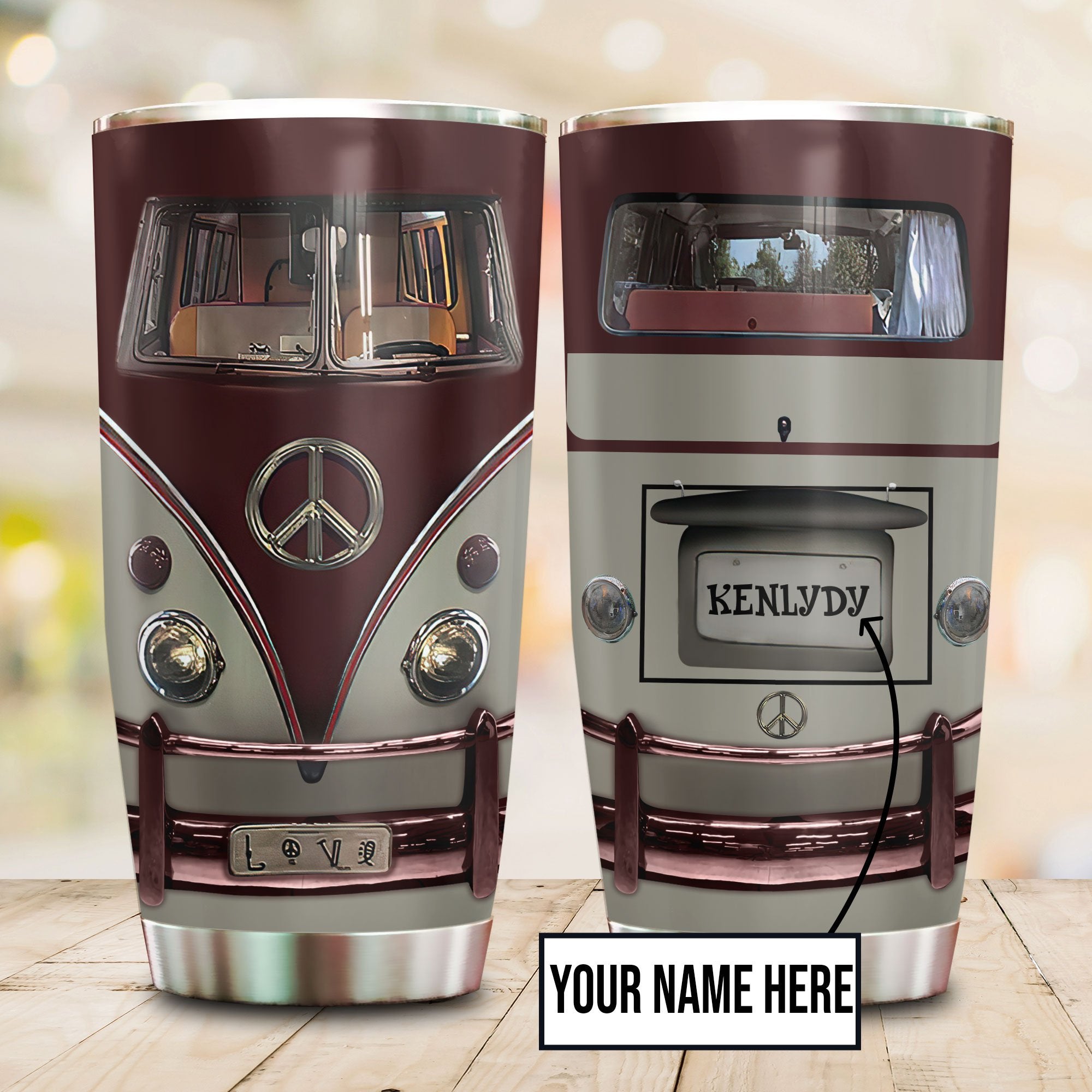 Customize Name Hippie Stainless Steel Tumbler NTN12212002