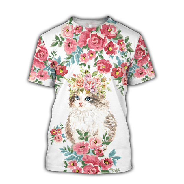 Premium Cat Lover 3D All Over Printed shirt & short for men and women PL