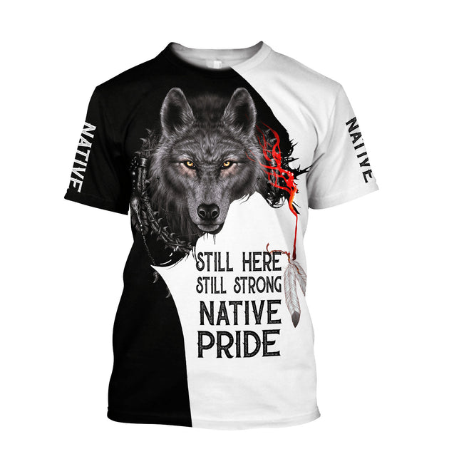 Native Wolf Pride 3D All Over Printed Unisex Shirts