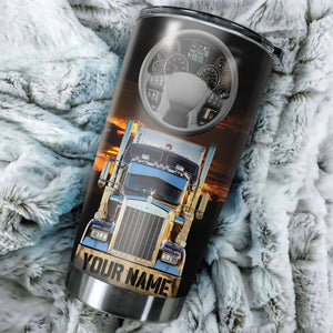 Customize Name Trucker Steel Tumbler SN23122004