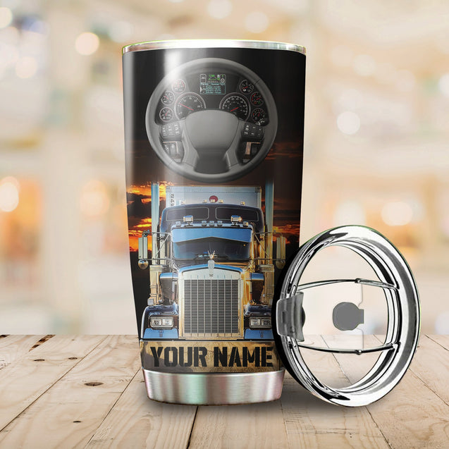 Customize Name Trucker Steel Tumbler SN23122004