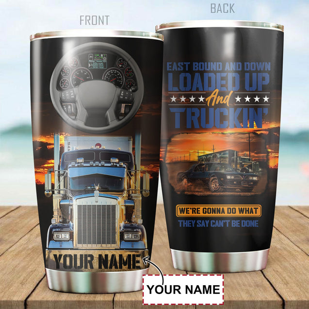 Customize Name Trucker Steel Tumbler SN23122004