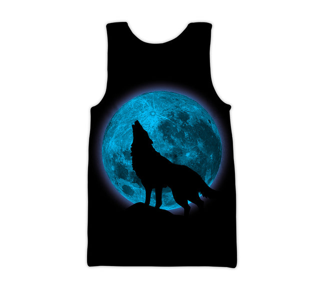 Blue Wolf 3D All Over Printed Unisex Shirts