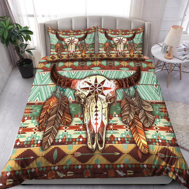 Native American Buffalo Pattern Bedding Set