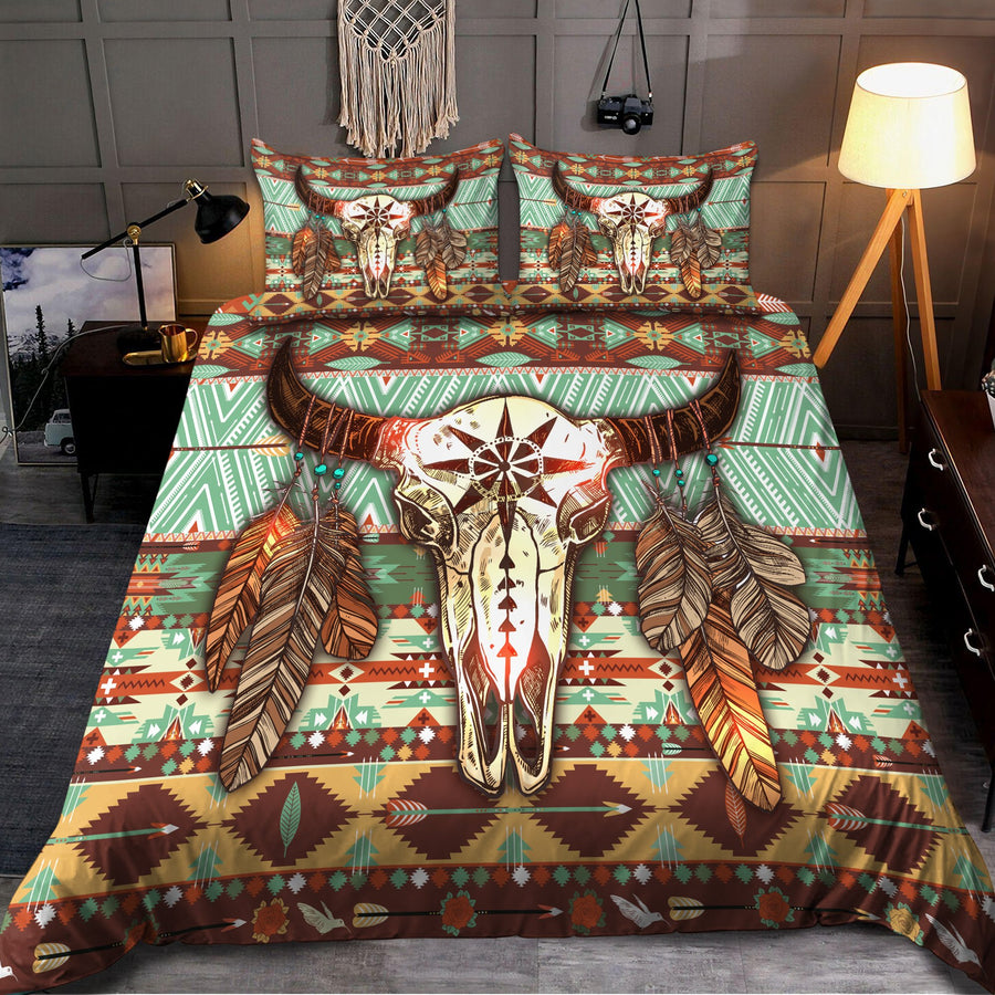 Native American Buffalo Pattern Bedding Set