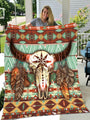 Native American Buffalo Pattern Blanket