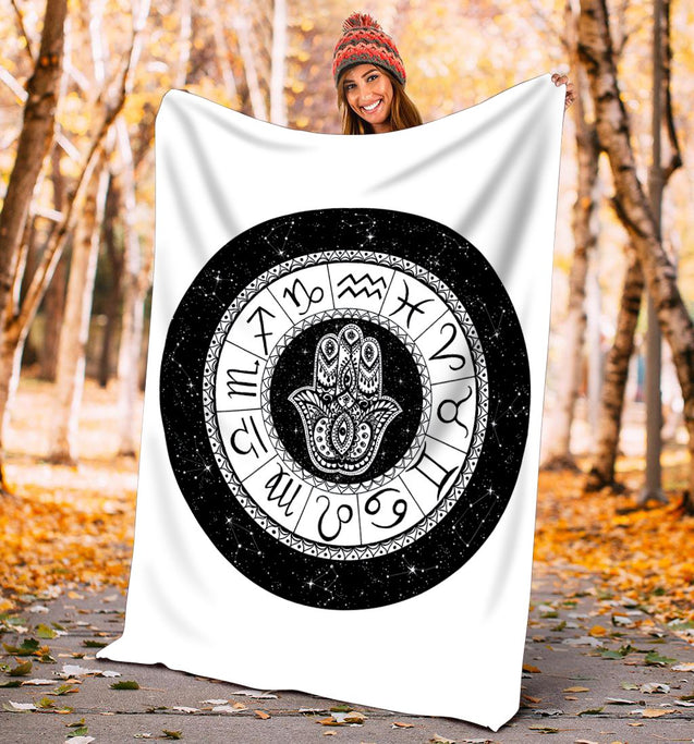 Hamsa Zodiac Soft and Warm Blanket