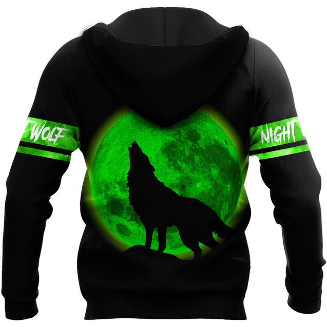 Green Wolf 3D All Over Printed Unisex Shirts