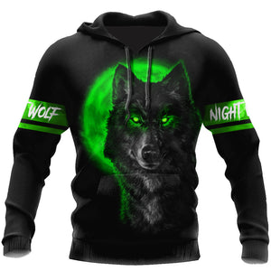 Green Wolf 3D All Over Printed Unisex Shirts