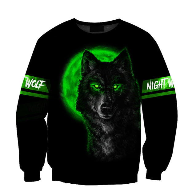 Green Wolf 3D All Over Printed Unisex Shirts