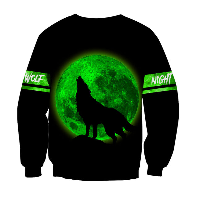 Green Wolf 3D All Over Printed Unisex Shirts