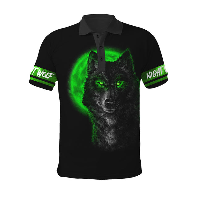 Green Wolf 3D All Over Printed Unisex Shirts