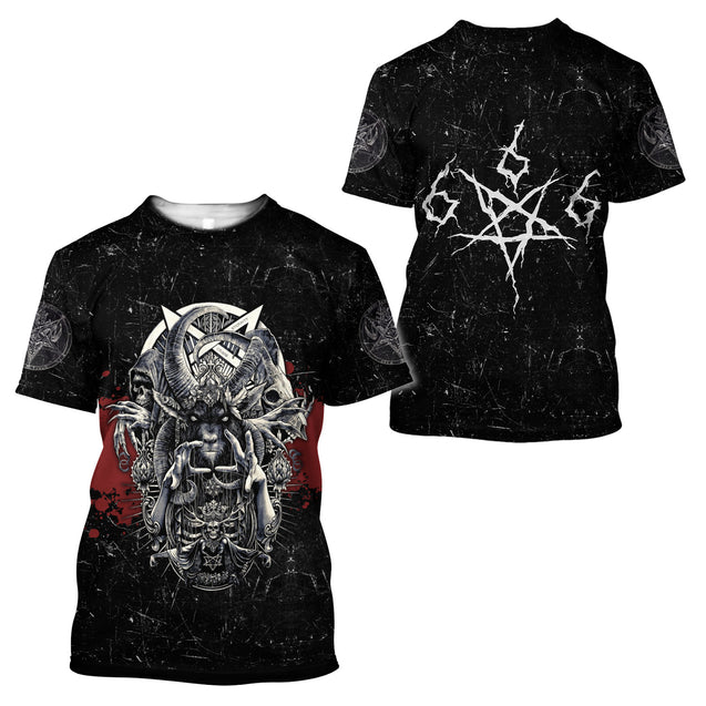 Satanic Skull Hoodie For Men And Women PD26122002