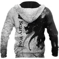 Scary Wolf 3D All Over Printed Unisex Deluxe Hoodie ML