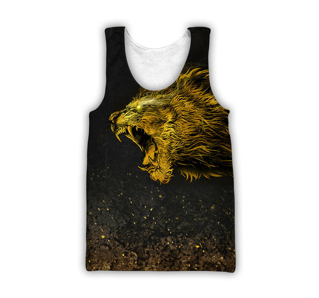 King Lion Tattoo 3D Over Printed Unisex Shirts