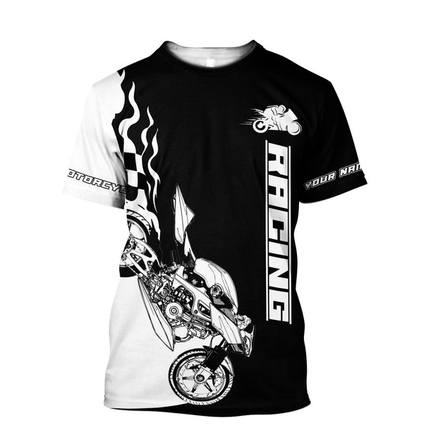 Customize Name Motorcycle Racing 3D All Over Printed Unisex Shirts Born To Race